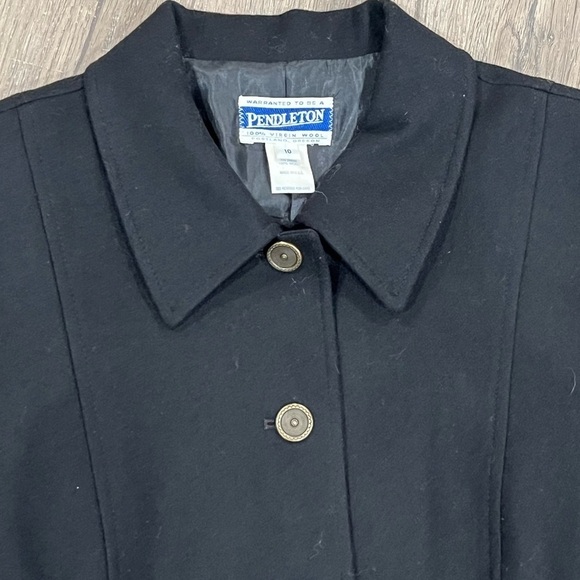 Pendleton Size 10 Made in USA 100% Wool Button Front Blazer Coat Classic Chic - Picture 4 of 9